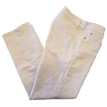 Tribal Jeans Straight Leg Mid-Rise Womens 4 White Ankle Pants Stretch Denim - $24.48