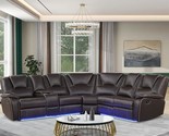 Manual Reclining Couches Living Room Furniture Set, 1, Brown-C - $2,910.99