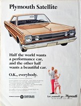 1965 Car Auto Plymouth Satellite Vintage Print Ad Chrysler Performance - $203.38 MXN
