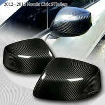 Fit 2012-2013 Honda Civic 9Th Gen Real Carbon Fiber Side Mirror Cover Cap 2PCS - £52.54 GBP