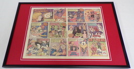 1984 NBC Cartoons Spider-Man Smurfs Mr T 12x18 Framed Advertising Poster... - $79.19