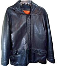 Timberland Leather Jacket X-Large Weather Gear Full Zip Motorcycle No Hood - $44.43