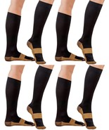 ASRocky Graduated Compression Copper Socks Anti-Fatigue Calf High Below ... - $27.15 CAD