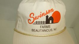 Swinson Farms Beautancus NC trucker Hat Cap beige orange snap back adjus... - $10.18