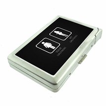 My Girlfriend Em1 Hip Silver Cigarette Case With Built In Lighter 4.75&quot; X 2.75&quot;  - £10.16 GBP