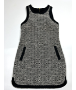 Banana Republic Black &amp; Cream Jacquard Weave Tank Dress Size 6 - £21.63 GBP