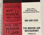 Lot Of 2 Matchbook Cover ‘s The Mason Jar Restaurant Dona Vista, FL gmg ... - $14.85