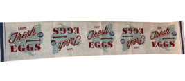Eggs 25¢ Tapestry Table Runner 13" x 72" Farm Fresh Country Farmhouse Mu... - $14.85