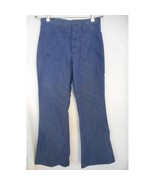 Vintage 1960s / 70s 30 x 30 flat front denim jeans Maverick Flared Bell ... - $72.00
