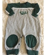 Colorado State University CSU Boys Green Gray Long Sleeve Romper 12 Months - $7.38 CAD