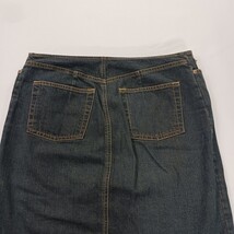 Old Navy RN#54023 Women's Blue Cotton Front Zip & Slit Denim Skirt Size 8 image 15