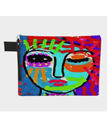 Colorful Abstract Art Canvas Handbag Purse Clutch Bag Wristlet Cosmetics... - £35.14 GBP