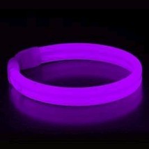 Glow-in-the-Dark Purple Stick Bracelets, 8-Inch Long, Pack of 25 Glowing - $94.99
