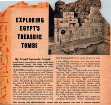 1945 Vintage Article Egypt Treasure Tomb Count Byron de Prorok Popular Mechanics - £17.22 GBP