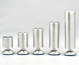 Bluemoona 4 pcs - Furniture Cabinet Adjustable Stainless Steel Cabinet Metal Leg - $24.55