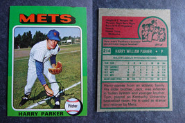 1975 Topps Mini #214 Harry Parker Mets Miscut Error Oddball Baseball Card - $4.99