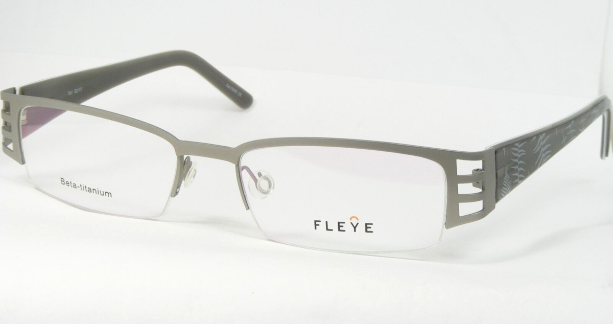 FLEYE Sol 19161 MATE PLATA-GRIS GAFAS De Ojos Beta-Titanio 52-17-135mm - $179.50