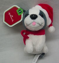 Hallmark Mini Holiday Christmas Boston Terrier Dog 4&quot; Plush Stuffed Animal New - £11.84 GBP