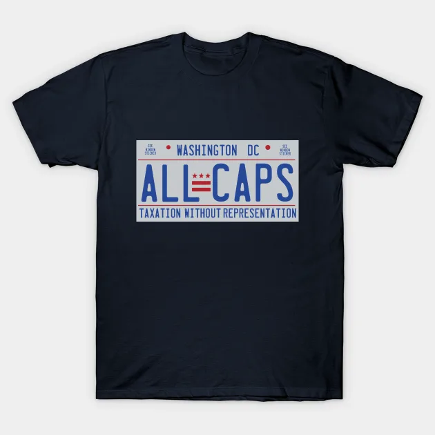 Caps - All Caps Dc License Plate T-Shirt - $319.37 MXN