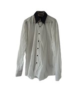 Seven Seas Men&#39;s White Button Up Shirt Contrasting Trim,Non Iron Cotton ... - $17.59