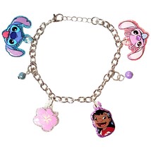 LUV HER Lilo and Stitch 7&quot; Bracelet with Metal Charms - Disney Stitch - Ages 3+ - £17.22 GBP