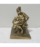 VTG Single Bronze Native American Indian Brave Scout Sculpture Bookend 1... - €79,40 EUR