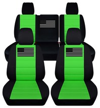 Fits 2013-2017 Jeep Wrangler JK 4 door Front and Rear seat covers American Flag - $3,522.61 MXN