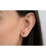 14K Solid Gold Starfish Enamel Stud Earrings Minimalist Diamond Earrings. - $539.74 CAD