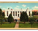 United States Post Office Building Salem OR UNP Linen Postcard V22 - £2.10 GBP