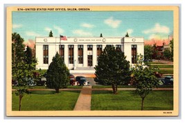 United States Post Office Building Salem OR UNP Linen Postcard V22 - £2.09 GBP