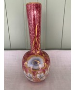 VINTAGE 1960’s MICA, ITALIAN CERAMIC PINK &amp; GOLD, FLOWER POWER VASE MCM - £59.77 GBP