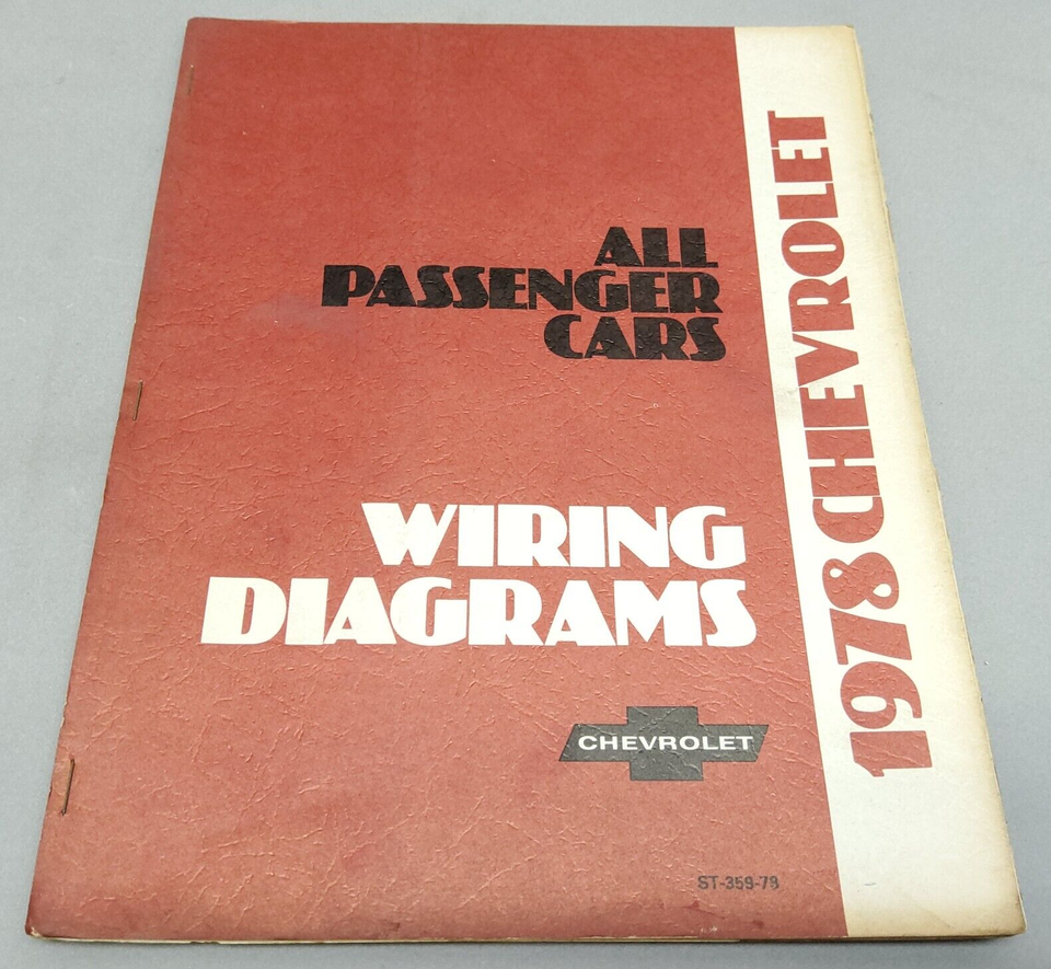 1978 Chevrolet Passenger Cars Factory Electrical Wiring Diagrams Manual