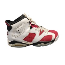 Air Jordan 6 Retro GS Carmine Sneakers Youth 5.5Y White Red Lace Up 3846... - $32.37