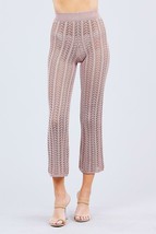 Women&#39;s Blush Flare Long Fishnet Sweater Pants (L) - $15.35