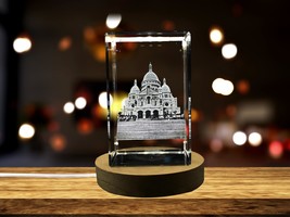 LED Base included | Sacred Heart/Sacré-Coeur 3D Engraved Crystal Keepsake Souven - $22.09 - $220.98