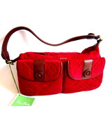 Vera Bradley Red Corduroy Shoulder Bag Limited Edition New with Tags - £39.15 GBP