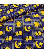 Sun Moon Stars Fabric Celestial Spirit 6021 Springs 100% Cotton By the 1... - £4.38 GBP