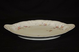 Helene by Haviland 14&quot; Oval Serving Platter Yellow &amp; Pink Roses New York USA - $24.74