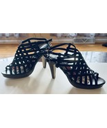 Madden Girl 4&quot; Heels Black Size 8 M Sandals Women Strappy Open Toe Shoes - $24.44 CAD