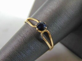 Womens Vintage Estate 14K Yellow Gold Blue Spinel Ring 1.2g E4112 - £124.60 GBP
