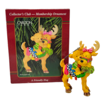 1999 Carlton Cards Heirloom Collector&#39;s Club A Friendship Hug Christmas Ornament - $11.95