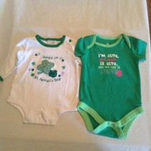 St Patricks Day Carters Baby Size 3 mo outfit 2 piece lot  0 3 mo bodysuit Girls - £15.97 GBP