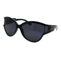 Womens Modern Fashion Sunglasses Shield Round Extended Side Lens UV400 - £10.24 GBP