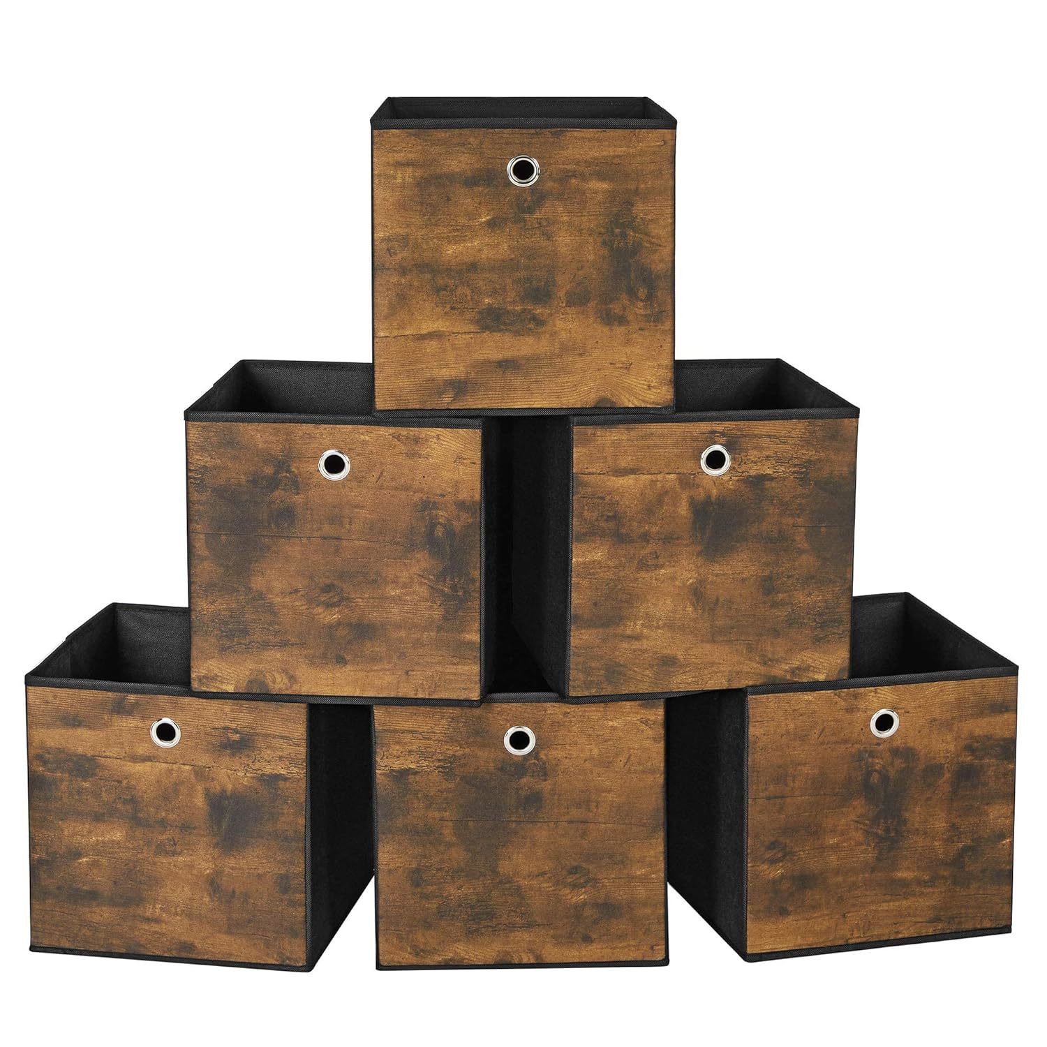 Storage Cubes, Set Of 6 Storage Bins With Handles, Foldable Oxford Fabric And No