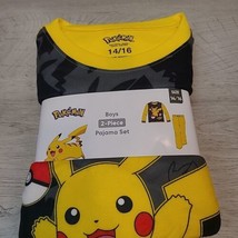 Boys Pokemon Yellow Pajamas 2 piece Pikachu Set 14/16 XL NEW - £11.73 GBP