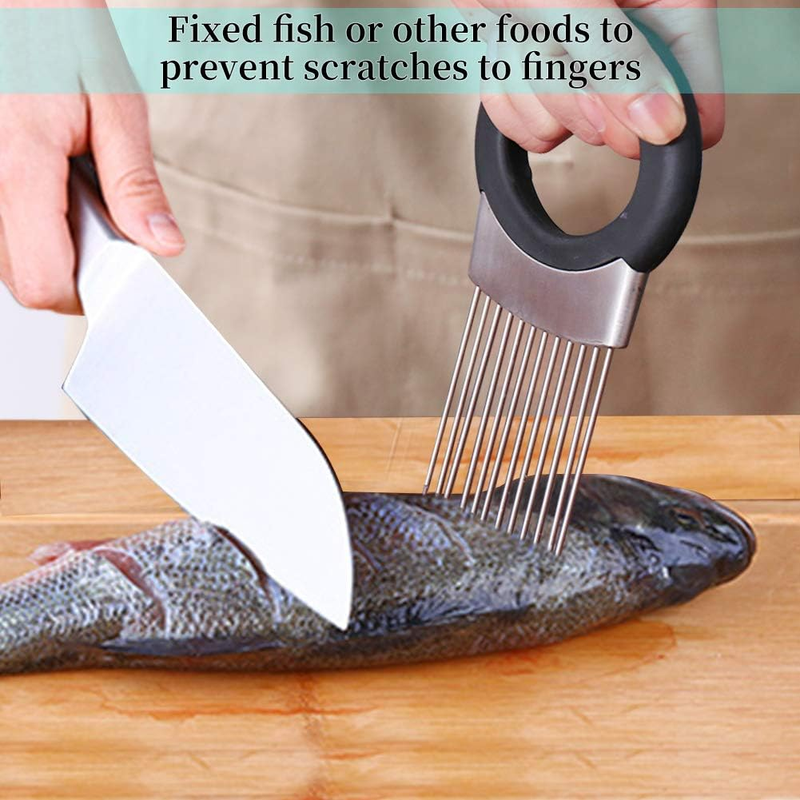 Newness Onion Holder for Slicing, Onion Cutter Vegetable Chopper, Chopper Slicin Item image 7