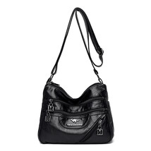 Design Ladies Shoulder Bags Multi Layer Pocket Fashion Girl Handbag Simple Messe - £25.17 GBP