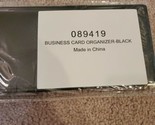 Current Catalog 089419 Business Card Organizer - Black (New) - $9.49