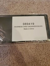 Current Catalog 089419 Business Card Organizer - Black (New) - $9.49