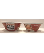 2 KELLOGG CORN FLAKES 100 ANNIVERSARY BOWLS SANTA  HAPPY HOLIDAY Norman ... - $14.95